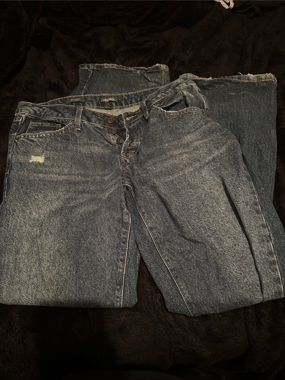 Classic Low-Waist Blue Denim Jeans